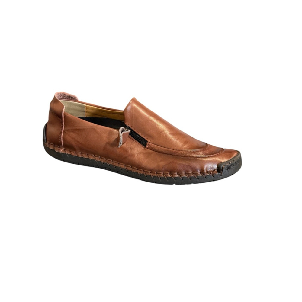 Walk Hero Rubber Brown Faux Leather Slip On Comfort Loafers EU 47 US 13-13.5 - Picture 4 of 11